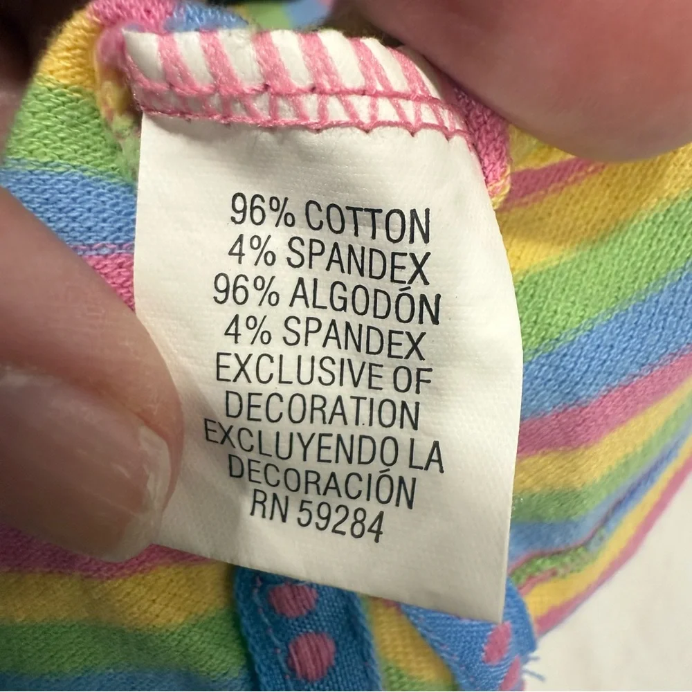 Y2K NWT The Children's Place Rainbow Striped Dress with Pink Accents Size 6-9 Mo